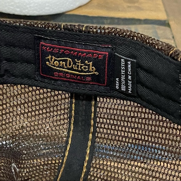 VON DUTCH Kustommade Originals NWOT Pink Satin Trucker Snapback Hat Cap - Picture 9 of 10